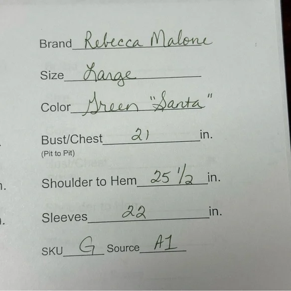 Rebecca Malone Green Santa Snowman Tee L | Christmas Holiday Winter Top - Picture 8 of 8